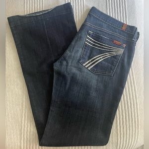 7 For All Mankind Women’s Vintage Blue Dojo Wide Leg Low Rise Jeans